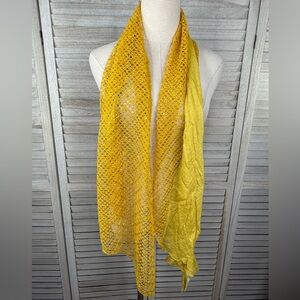 TAN'S Women's Mustard Yellow Woven Scarf-OS